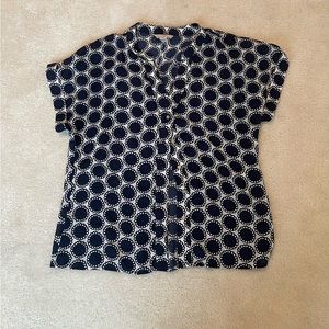 Women’s Patterned Banana Republic Short Sleeve Blouse